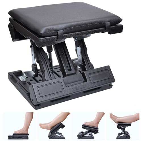Adjustable Foot Rest Under Desk for Office,Home, Gaming & Study - color: Black, size: Large