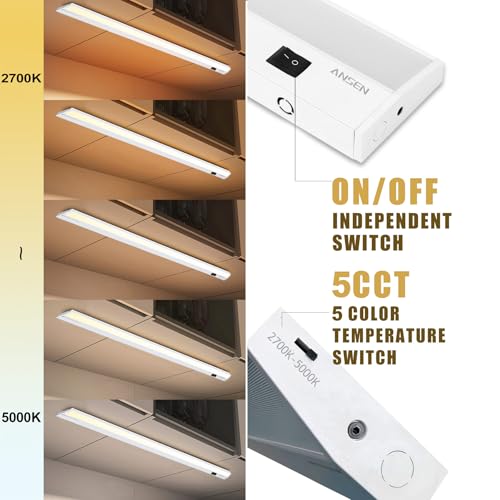 Hardwired Under Cabinet Lighting, 36in 22W LED Light for Kitchen/Closet, 1426lm, CRI>92, R9>90, Dimmable, 5 Color Temperature, 2700K-5000K(Warm White, Cool White, Daylight) - size: 36 inch