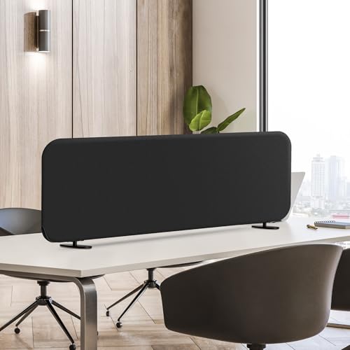 DECOLAB Desk Divider, Movable Desk Partition 48"x18", Midnight - color: Midnight