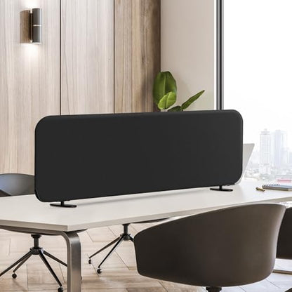 DECOLAB Desk Divider, Movable Desk Partition 48"x18", Midnight - color: Midnight