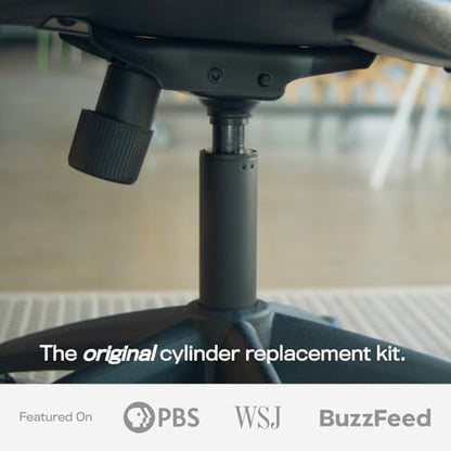 Office Chair Cylinder Replacement (As Seen On PBS) - Heavy Duty Pneumatic Gas Lift Piston for Desk Chairs and Gaming Chairs - Universal Fit - style: Cylinder Only