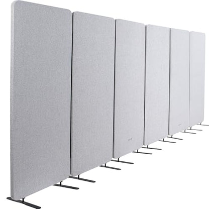VIVO Gray Freestanding 145 x 66 in Privacy Panel, PP-KIT-T145G - color: Gray, size: 145" wide, 66" Tall