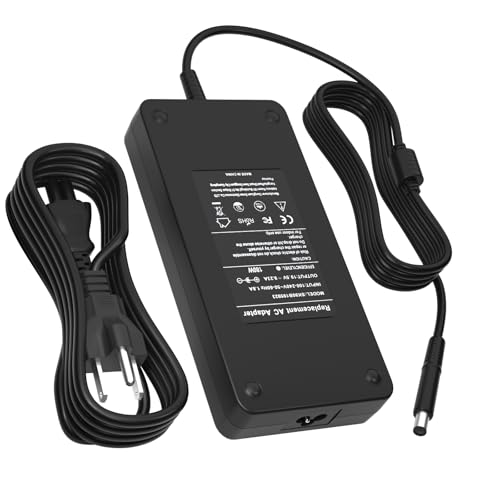180W 130W Replacement Charger for Dell Thunderbolt Docking Stations | WD19 WD19S WD19TB WD19TBS WD22TB4 WD15 SD25 WD25 D6000 D6000S K16A K16A001 TB15 TB16 TB18DC K17A001 Business Thunderbolt