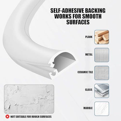 39in Cable Concealment Device, Self-Adhesive Cable Storage Protective Cover