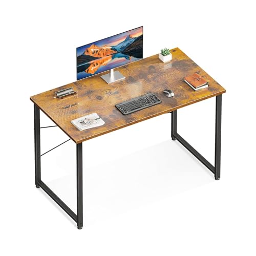Casaottima 40 Inch Small Computer Desk for Home Office, Study Writing Table for Small Spaces, Simple Modern Desk with Headphone Hooks, Vintage - size: 40 Inch