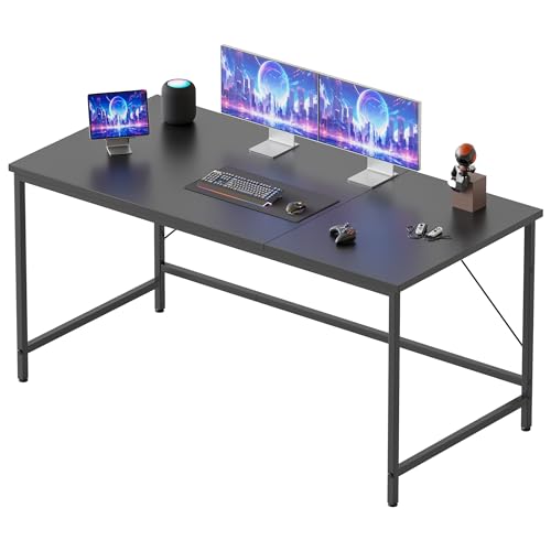 Mericonia 48x20 Inch Computer Desk, 0.6" Thick Small Office Table | Modern Simple Style, Small Study & Writing Table for Home Bedroom Work, Black - color: Black, size: 48",0.6"T