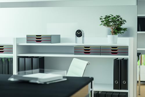 Durable Varicolor Drawer Organizer, 3 Color Coded Drawers, Gray - style: 3-Drawer