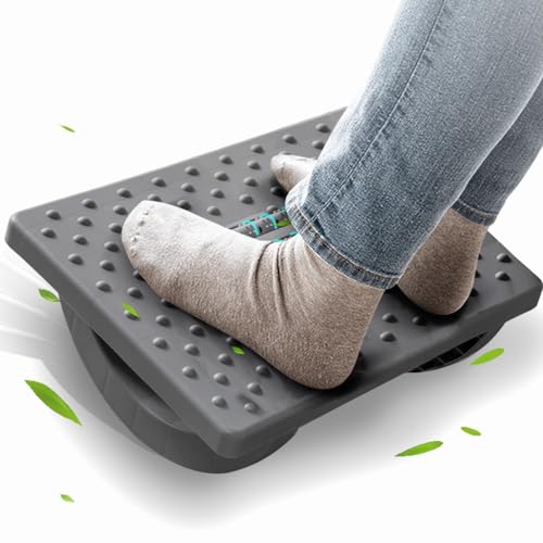 CasaZenith Foot Rest Under Desk at Work, Foot Stools for Under Office Desk - color: Gray