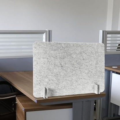 Acoustic Desk Divider Stand Up Privacy Partition Soundproof Felt Screen Lightweight Design Suitable for, Rectangle Light Gray - color: Rectangle Light Gray