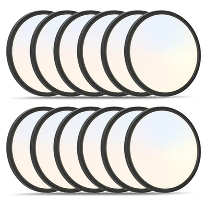 12Pack 11.4 Inch LED Flush Mount Ceiling Light,24W,2427LM,5CCT (Black) | 3000K-6500K Selectable,ETL,0.66in Ultra Thin Round Flat Panel Close to Ceiling Light Fixture for Bedroom, Kitchen (Black) - color: Black, size: 11.4"-12pk