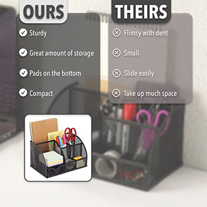 Mr. Pen- Mesh Desk Organizer, Black, Pen Holders Organizers
