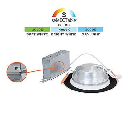 HALO LTB 6-inch Selectable CCT (3000K-5000K) Integrated LED, White Recessed Light, Dimmable Retrofit Trim - size: 6 inch, style: 3CCT Old Version
