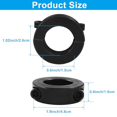 2 Pcs Office Chair Sinking Fix Kit, Black | Heavy Duty Steel Cylinder Clamp Stop, Repair Tools to Adjust Height Without Replacing Gas Lift, No Tools Needed