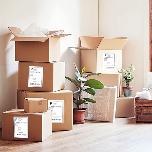 500 Sheets 1000 Pcs Self Adhesive 8.5" x 5.5" Half Sheet Shipping Labels for Laser & Inkjet Printers, 5-1/2 x 8-1/2 2 Up Half Page Shipping Mailing Labels, 2 per Page Shipping Labels - size: 8.5"x5.5"---500P