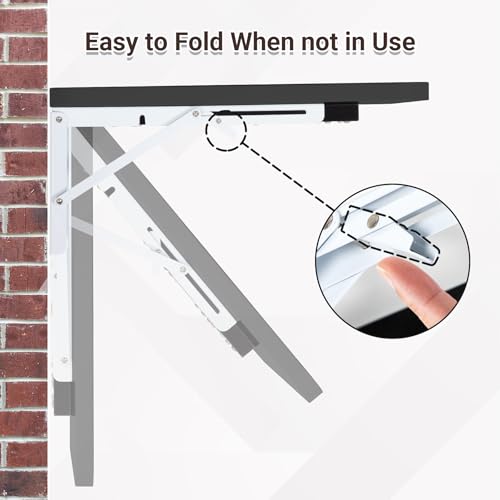 Neoaider Wall Mounted Folding Desk 35.4” x 15.7”, Black - color: Black, size: 35.4" x 15.7"