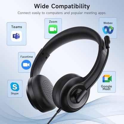 AOC USB Headset with Microphone for PC