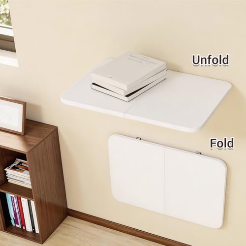 Neoaider Wall Mounted Folding Desk 23.6” x 15.7”, White - color: White, size: 23.6" x 15.7"