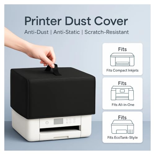 Printer Dust Cover Printer Protective Kit, Dustproof Anti-Static Cover with Top Handle, Fits Home Office Study Models