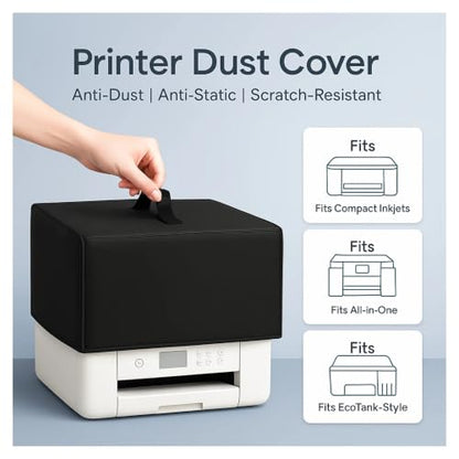 Printer Dust Cover Printer Protective Kit, Dustproof Anti-Static Cover with Top Handle, Fits Home Office Study Models