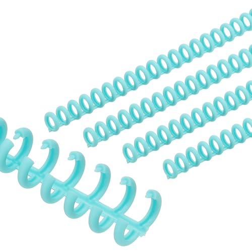 PATIKIL 8.5mm(0.3") Spiral Binder Ring,20 Pcs 30 Rings 25 Sheet Capacity Comb Binding Spines for Binding Paper Sheets Notebook Calendar Picture Album, Blue - color: Blue