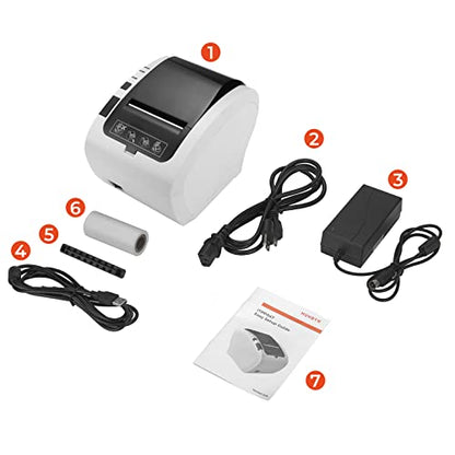 MUNBYN WiFi Thermal Receipt Printer with USB/LAN/RS232 Port POS Printer - color: White