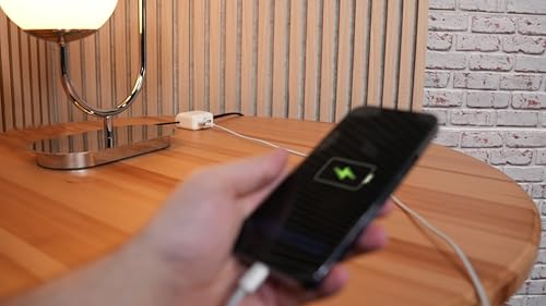 Clamp N Charge USB Charging Station for Lamp Cords, No Outlet, No Rewiring | DIY install in under a minute with a Phillips screwdriver; fits flat lamp cords, charges 2 devices, USB-C adapter included