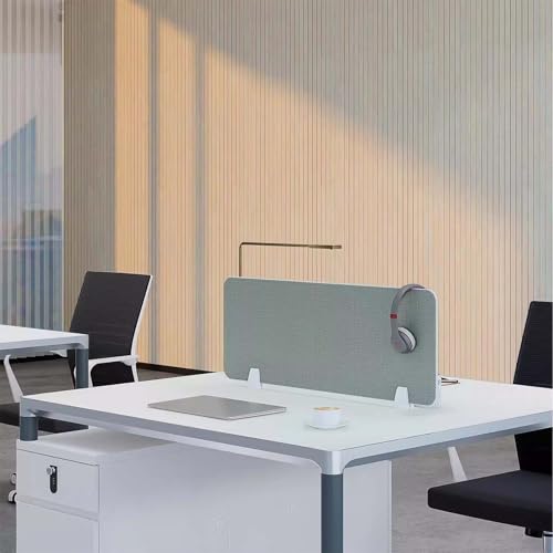 Desk Privacy Screens with 2 Clips Ideal for Office Partitions & Classrooms Size 50 x 30 cm Adjustable Dividers Enhanced Focus and Productivity - color: Grau, size: 100x30cm
