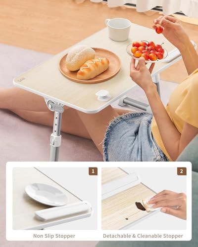 Laptop Desk Table, SAIJI Laptop Stand, Portable Lap Desks - color: Teak, size: 20.5*11.8 inches