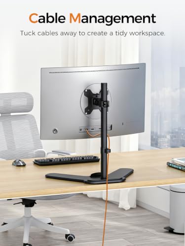 Suptek Single Monitor Mount, Adjustable Monitor Desk Mount for Fully Adjustable Stand 1 / Single Screen up to 32 inches (ML97401SEY) - size: Single Monitor Mount, style: Free standing