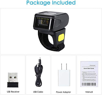 Eyoyo Portable Mini 1D UPC Wireless Wearable Ring Finger Barcode Scanner