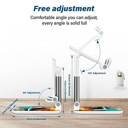Maple Tree Foldable Phone Stand for Desk, Adjustable Angle View Holder for iPhone, Samsung & Other Smartphones - color: Maple Tree