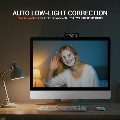 2K Webcam with Microphone, 1440P QHD Web Cam for Desktop Computer, Plug and Play USB Computer Camera for Laptop/PC, Streaming Web Camera with Auto Light Correction for Zoom/Teams/Skype, Mac/Windows - style: K1-2K