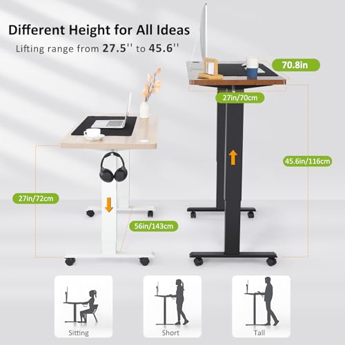 farexon 71x28 Inch Electric Standing Desk with Mouse Pad, Black - color: Black, size: 71 x 28''