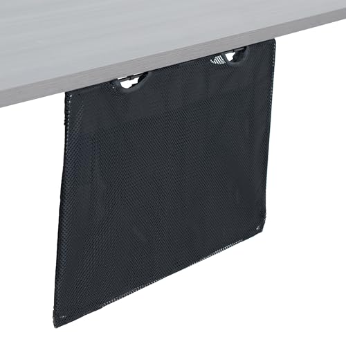 VIVO Black 24 inch Under Desk Privacy and Cable Management Organizer Sleeve, Wire Hider Kit Panel System, DESK-SKIRT-24 - size: 24" Panel