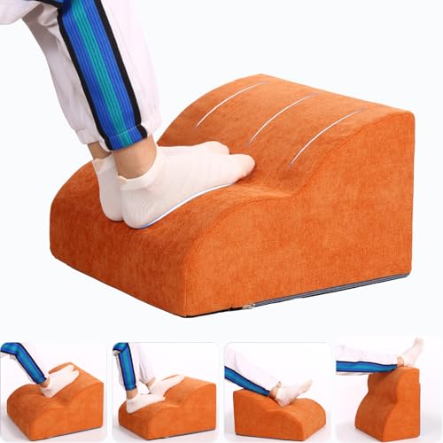Foot Rest for Under Desk at Work.Multifunctional 3-Tier Foot Stool | With Washable Footrest.For Under Desk,Office Chair Gaming Chair & Sofa,Leg Elevation Pillow,supports Posture (Orange) - color: Orange