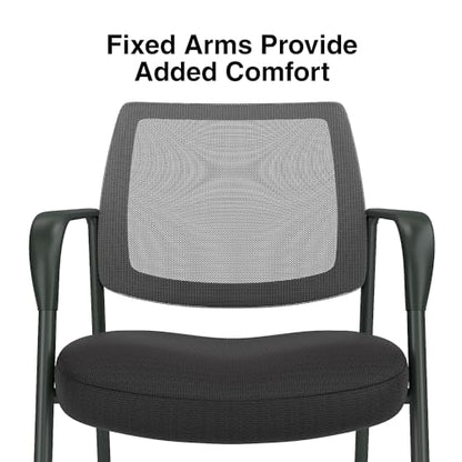 Staples Guest & Reception Chair, Mesh, Black, Lightweight