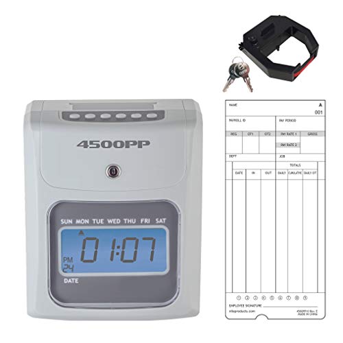 Nile Products - 4500PP Electronic Calculating Time Clock - style: Small Business Punch Pack