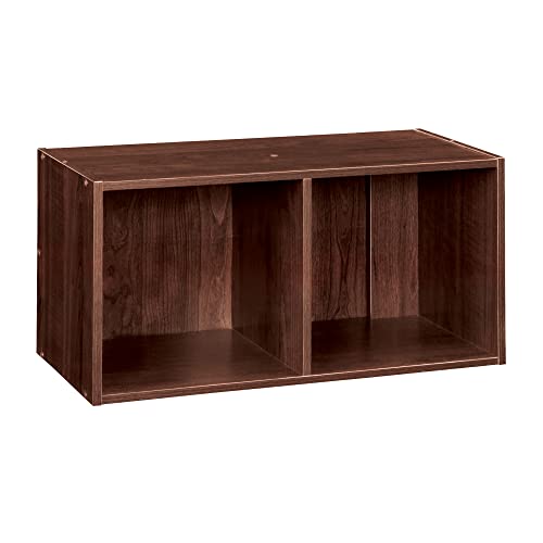 ClosetMaid Cubeicals 2-Cube Storage Shelf Organizer - Stackable or Wall-Mountable, Easy Assembly, Dark Cherry Finish - color: Dark Cherry, size: 2-Cube