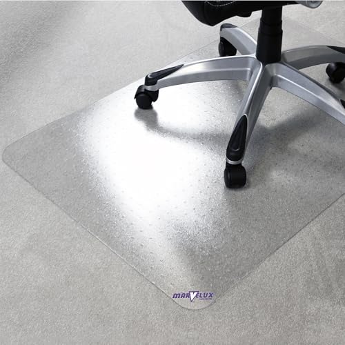 Marvelux Eco-Friendly Office Chair Mat 2 Pack for Low and Standard Pile Carpeted Floors, 36" x 48" Rectangular Chair Mat, Clear Carpet Protector - size: 36" x 48" - 2 Pack