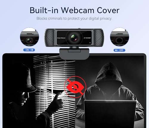 Streaming Webcam for PC, 1080P Computer Web Camera with Microphone