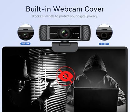 Streaming Webcam for PC, 1080P Computer Web Camera with Microphone