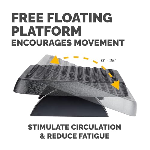 Fellowes 48121 Standard Foot Rest, Graphite - size: 3.75" x 17.63" x 13.13"