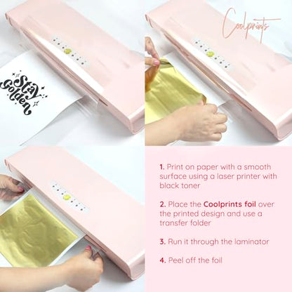 Coolprints Toner Foil Roll Laser & Laminator 12.6in x 32.8ft (Copper) - color: Copper