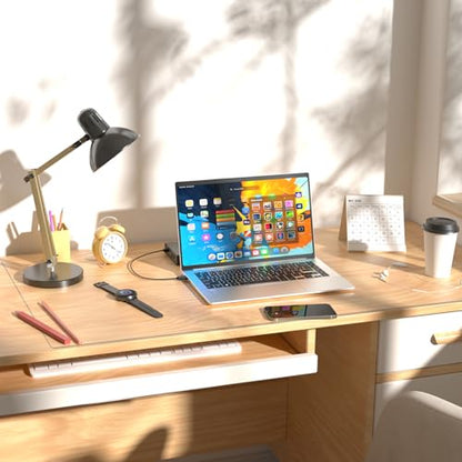 Clear Desk Mat, Desk Protector, Waterproof and Heat-Resistant PVC Round Edge Desk Pad with Non-Slip Backing, Suitable for Home and Office Multifunction Desk Mat, 13.78 x 23.62 Inches - size: 13.8" x 23.6"