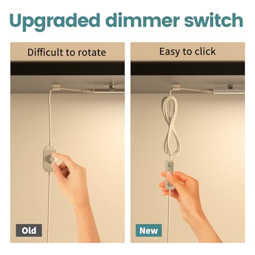 ASOKO Dimmable Under Cabinet Lighting - 6 Pcs 12 Inch Linkable, 2700K - color: Warm White 2700K, size: Manual switch-6 pack