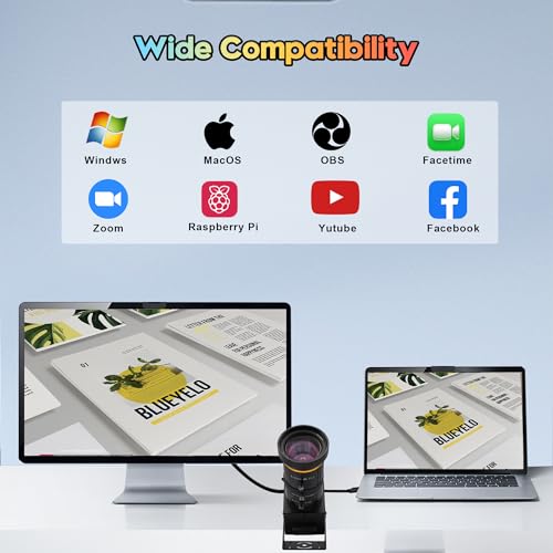SVPRO 4K 60fps HDMI Camera USB3.0 Streaming Webcam with 5-50mm Manual Telephoto Lens 10X Optical Zoom H.264 Industrial Microscope Close-Ups Camera,USB and HDMI Dual Ouput - color: 4K 60fps Camera with 5-50mm Lens