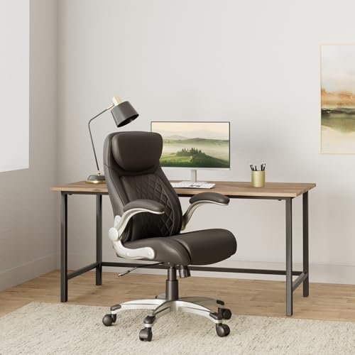 Nouhaus Ergonomic Office Chair Premium Microfiber Leather Adjustable Lumbar Support & Armrests, High Back Comfy Desk Gaming Chairs Executive Computer Swivel Chair Tilt Function(Posture,Black) - color: Black