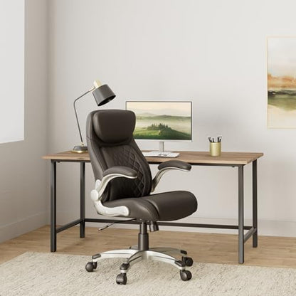 Nouhaus Ergonomic Office Chair Premium Microfiber Leather Adjustable Lumbar Support & Armrests, High Back Comfy Desk Gaming Chairs Executive Computer Swivel Chair Tilt Function(Posture,Black) - color: Black