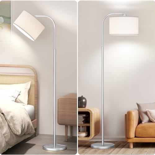 Silver Floor Lamp, Arc Floor Lamps for Living Room - color: Silver