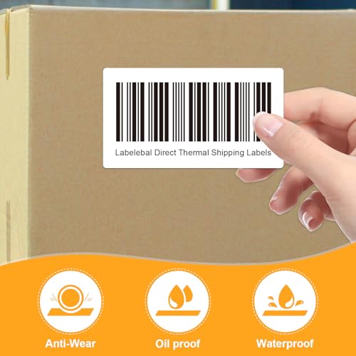 (12,000 Labels/12 Rolls) Labelebal 12 Rolls,1000/Roll -Zebra 2.25" X 1.25” Direct Thermal Labels - Perforated Stickers for Barcode Address, Compatible with Zebra & Rollo & MUNBYN Desktop Printer - color: Zb-2.25''x1.25''-12000
